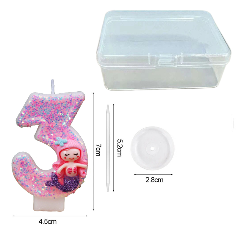 Creatieve roze zeemeermin 0-9  - Candle Supply recensie en prijs