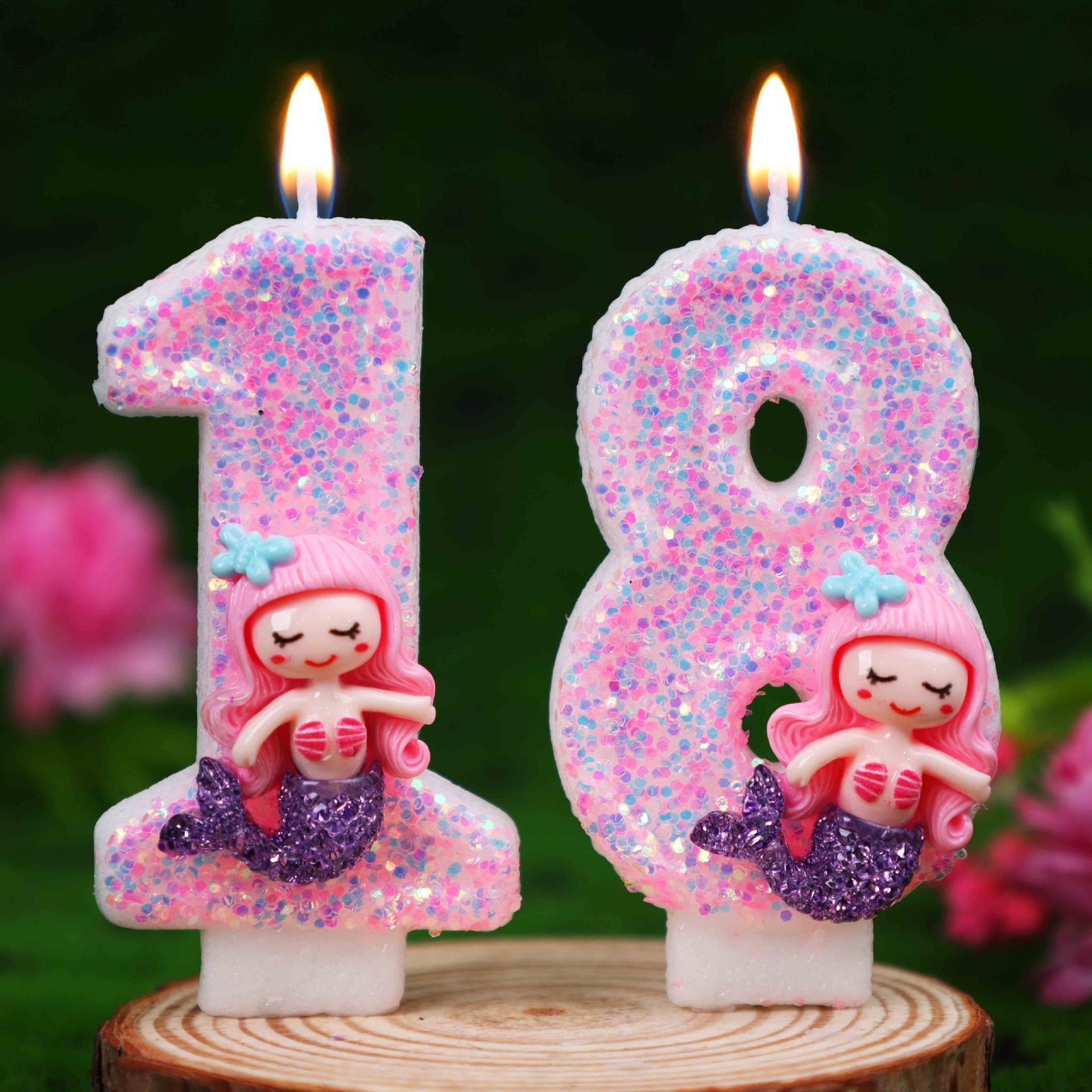 Creatieve roze zeemeermin 0-9  - Candle Supply recensie en prijs