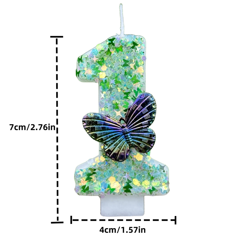 1Pc Groene Pailletten Nummer 0 - Candle Supply recensie en prijs