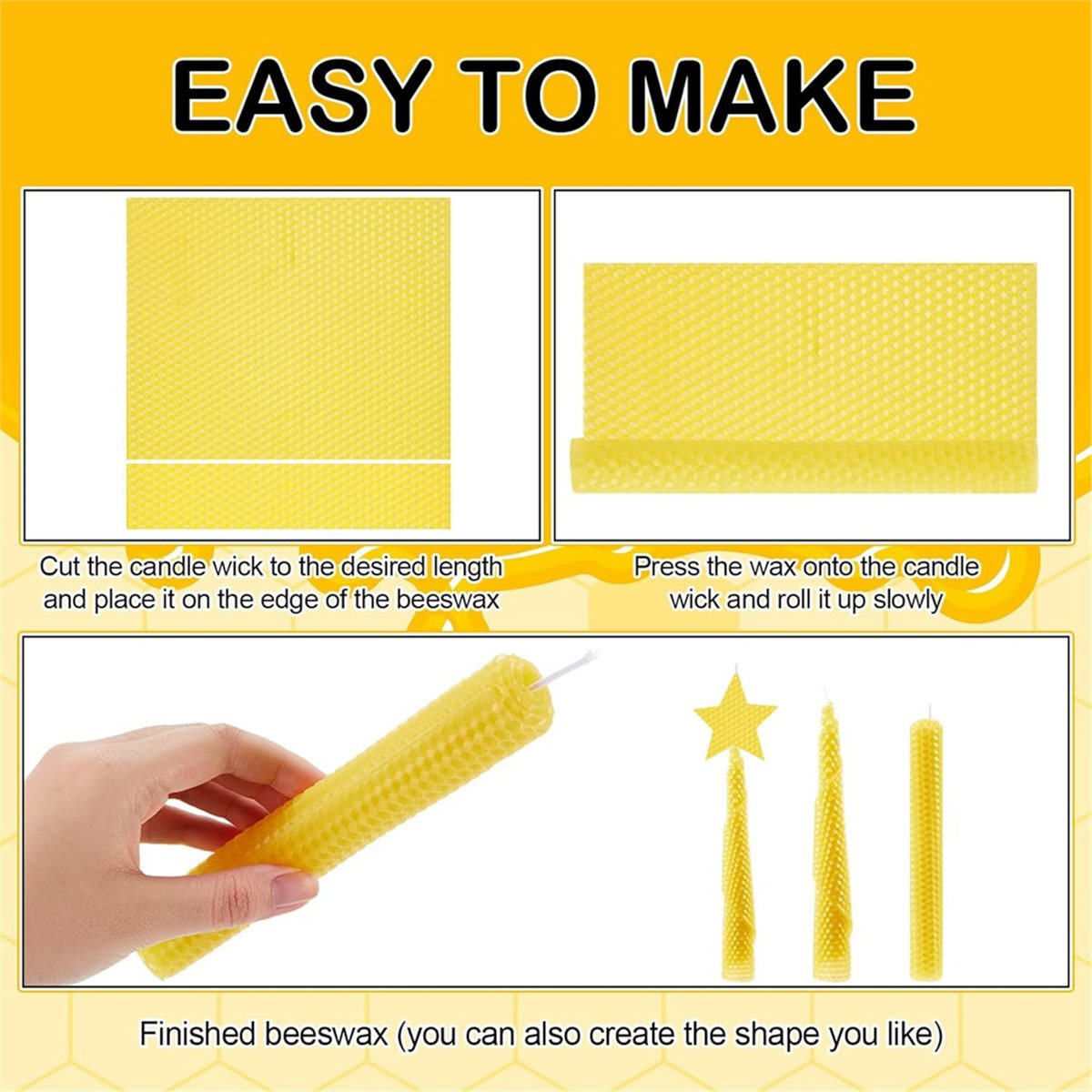 N94R 24-delige bijenwaskaarsen - Beeswax Sheet Roll recensie en prijs
